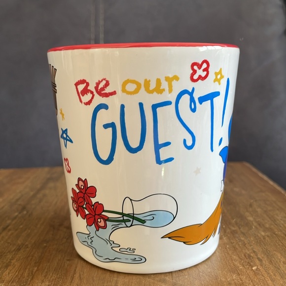 NEW Disney Beauty And The Beast Starring Stitch & Scrump Be Our Guest Mug - Picture 2 of 5